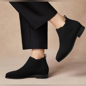 VIVAIA Square Toe Water Repellent Ankle Boots Ryan Pro Booties Black 36.5